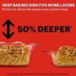 Pyrex Deep Glass Baking Dish with Lid, 7x11