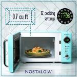 Retro Compact Microwave Oven with LED Display