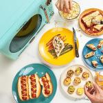 Retro Compact Microwave Oven with LED Display