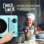 Retro Compact Microwave Oven with LED Display