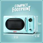Retro Compact Microwave Oven with LED Display