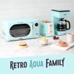 Retro Compact Microwave Oven with LED Display