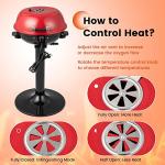 COSTWAY Portable Electric BBQ Grill for Outdoors