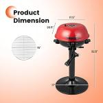 COSTWAY Portable Electric BBQ Grill for Outdoors