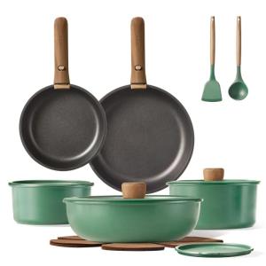 CAROTE Nonstick Cookware Set with Detachable Handles
