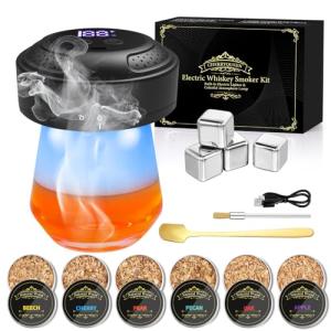 Electric Whiskey Smoker Kit with Built-in Lighter