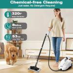 KROQO Portable Steam Cleaner with 23 Accessories