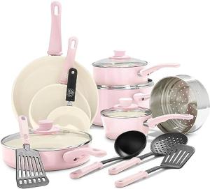 GreenLife 16-Piece Nonstick Ceramic Cookware Set