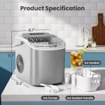 AGLUCKY Portable Countertop Ice Maker Machine