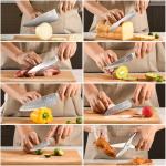 10-Piece Damascus Kitchen Knife Set with Sharpener