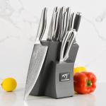 10-Piece Damascus Kitchen Knife Set with Sharpener