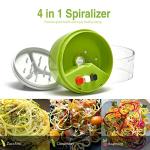 MOOREDLIFE Handheld 4-in-1 Vegetable Spiralizer