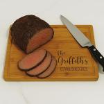 Custom Engraved Bamboo Cutting Board for Couples