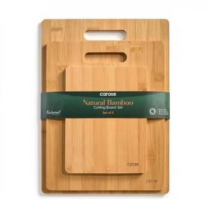 CAROTE Bamboo Cutting Boards Set - 3 Pieces