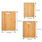 CAROTE Bamboo Cutting Boards Set - 3 Pieces