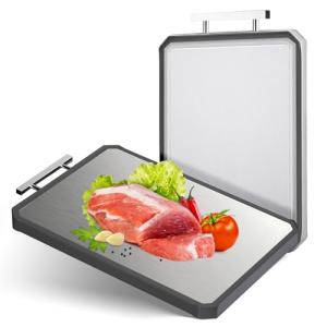 Double-Sided Stainless Steel Cutting Board, Large