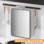 Double-Sided Stainless Steel Cutting Board, Large