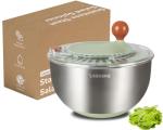 Lunememo Stainless Steel Salad Spinner, 5.3 Qt