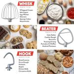 Gourmia 7 QT Tilt-Head Stand Mixer - Silver