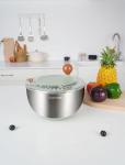 Lunememo Stainless Steel Salad Spinner, 5.3 Qt