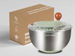 Lunememo Stainless Steel Salad Spinner, 5.3 Qt