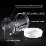 4-Pack Wide Mouth Leak-Proof Plastic Jars
