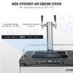 VEVOR Dual Tap Beer Kegerator with CO2 Tank