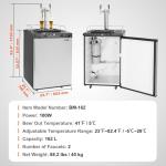 VEVOR Dual Tap Beer Kegerator with CO2 Tank