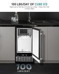 EUHOMY Under Counter Ice Maker, 100 lbs/day