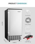 EUHOMY Under Counter Ice Maker, 100 lbs/day