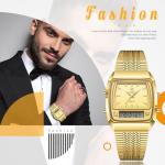 Stylish Dual Time Zone Waterproof Watch for Everyone