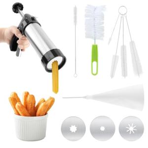 Stainless Steel Churro Maker & Cookie Press Kit