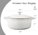 5.5 Quart Enameled Cast Iron Dutch Oven - White