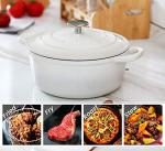 5.5 Quart Enameled Cast Iron Dutch Oven - White