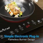 NutriChef Portable Double Induction Cooktop, 1800W