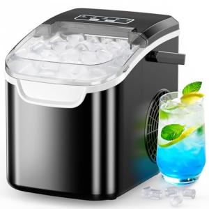 COWSAR Portable Ice Maker with Self-Cleaning Function
