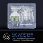 Portable Countertop Dishwasher with 2-Level Rack