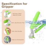 2 Pack Hot Plate Gripper Clips Tongs, Green