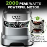 COZII 2000W Commercial Countertop Blender with Cups