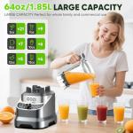 COZII 2000W Commercial Countertop Blender with Cups