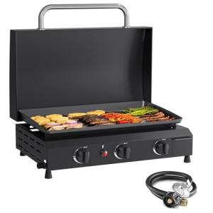 SKOK 3 Burner Outdoor Propane Griddle with Hood
