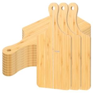 Zubebe 12 Pack Bamboo Cutting Boards with Handles