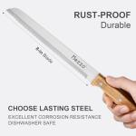 Premium 8-Inch Serrated Bread Knife with Gift Box