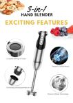 MegaWise 3-in-1 Stainless Steel Hand Blender