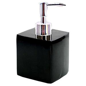 Black Resin Square Soap Dispenser for Kitchen