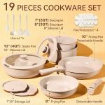 CAROTE 19-Piece Non-Stick Induction Cookware Set