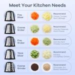 Ganiza 5-in-1 Electric Cheese and Veggie Grater