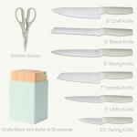 CAROTE 9-Piece Kitchen Knife Set with Block