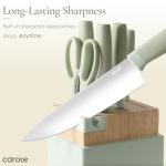 CAROTE 9-Piece Kitchen Knife Set with Block