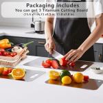 Titanium Cutting Boards Set, 3 Sizes, Non-Toxic